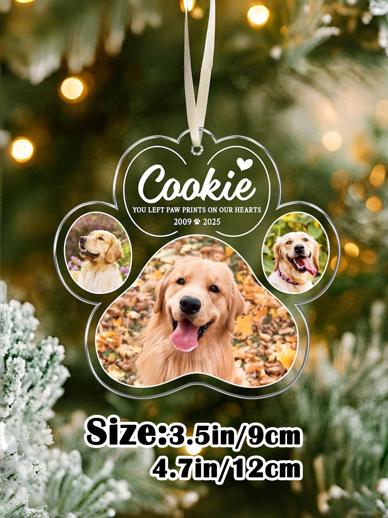 Custom Acrylic Pet Memorial Ornament